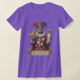Russisch Blau Arlequin Katze T-Shirt