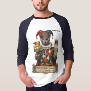 Russisch Blau Arlequin Katze T-Shirt