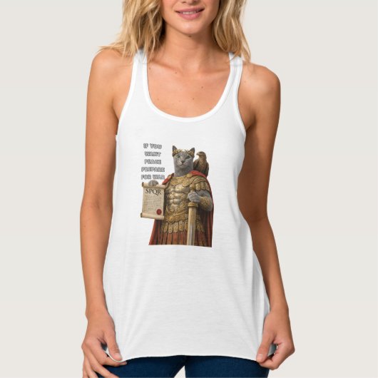Russisch Blau Caesar Katze Tank Top (Vorderseite)