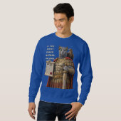 Russisch Blau Cäsar Katze Sweatshirt (Vorne ganz)