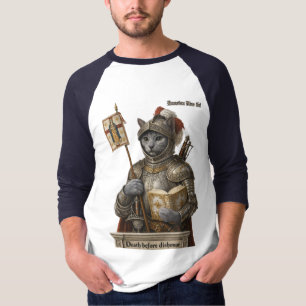 Russisch Blau Conquistador Katze – Ehre & Vermächt T-Shirt