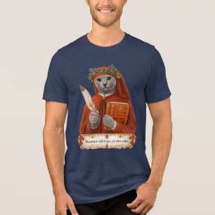 Russisch Blau Dante Alighieri Katze Tri-Blend Shirt