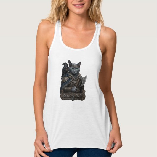 Russisch Blau Edle Odins Katze Tank Top (Vorderseite)