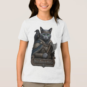 Russisch Blau Edle Odins Katze Tri-Blend Shirt