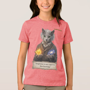 Russisch Blau Einstein Katze - Imagination Tri-Blend Shirt