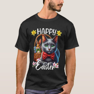Russisch Blau Frohe Ostern Süße Russisch Blau Katz T-Shirt
