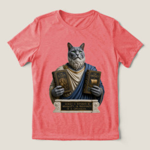 Russisch Blau Homer Katze Tri-Blend Shirt