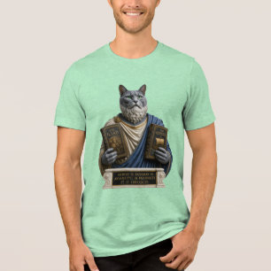 Russisch Blau Homer Katze Tri-Blend Shirt