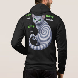 Russisch Blau Hypno-Katze Hoodie