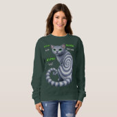 Russisch Blau Hypno-Katze Sweatshirt (Vorne ganz)