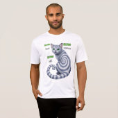 Russisch Blau Hypno-Katze T-Shirt (Vorne ganz)