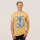 Russisch Blau Hypno-Katze Tri-Blend Shirt (Vorderseite voll)