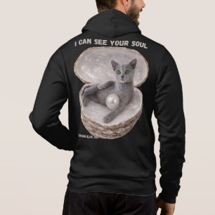 Russisch Blau Katze - Ich kann deine Seele sehen Hoodie
