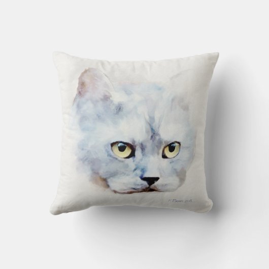 Russisch Blau Katze Kissen (Rückseite)