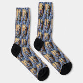 Russisch Blau Katze Weihnachtsboot Urlaub Socken (Rechts)