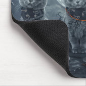 Russisch Blau Katzen Halloween Gruselig Mousepad (Ecke)