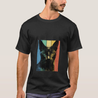 Russisch Blau Katzenporträt im Vintage-Stil Mom Da T-Shirt