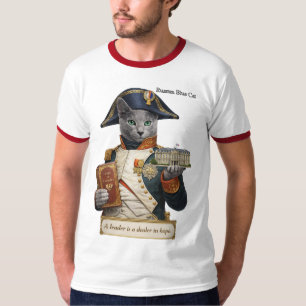 Russisch Blau Napoleon Bonaparte Katze T-Shirt