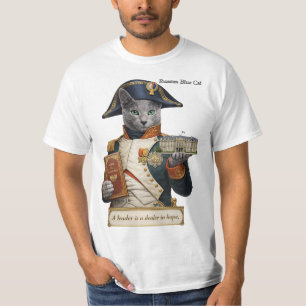 Russisch Blau Napoleon Bonaparte Katze T-Shirt