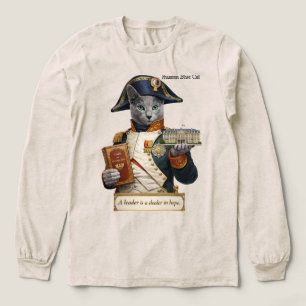 Russisch Blau Napoleon Bonaparte Katze Tri-Blend Shirt