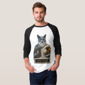 Russisch Blau Plato Katze T-Shirt (Vorne ganz)