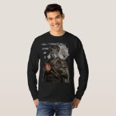 Russisch Blau Samurai Katze T-Shirt (Vorne ganz)