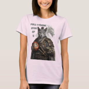 Russisch Blau Samurai Katze T-Shirt