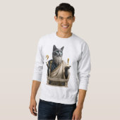 Russisch Blau Socrates Katze Sweatshirt (Vorne ganz)