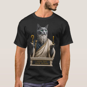 Russisch Blau Socrates Katze T-Shirt