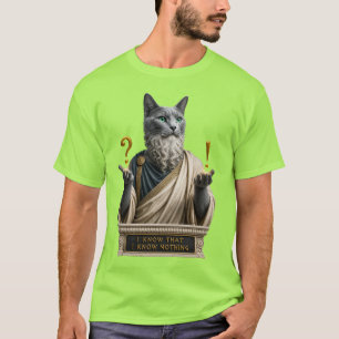 Russisch Blau Socrates Katze T-Shirt