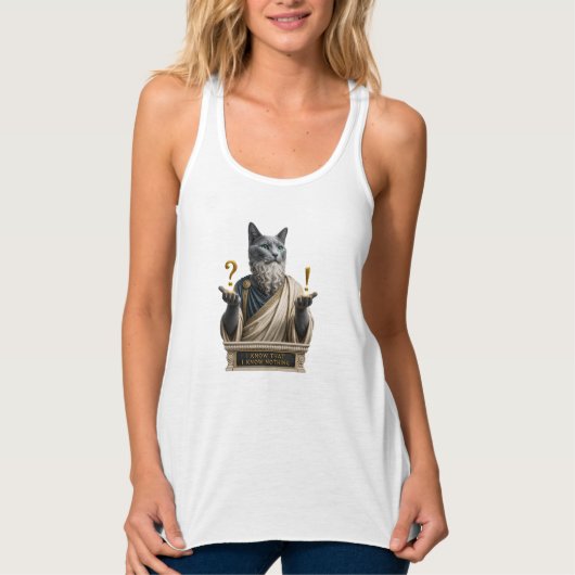 Russisch Blau Socrates Katze Tank Top (Vorderseite)