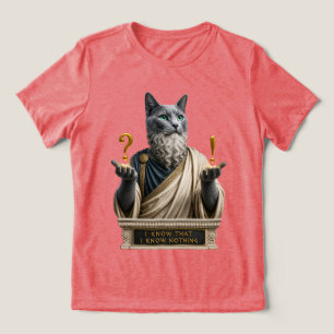 Russisch Blau Socrates Katze Tri-Blend Shirt
