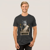 Russisch Blau Socrates Katze Tri-Blend Shirt (Vorderseite voll)