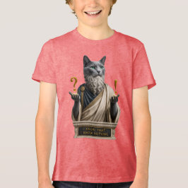 Russisch Blau Socrates Katze Tri-Blend Shirt