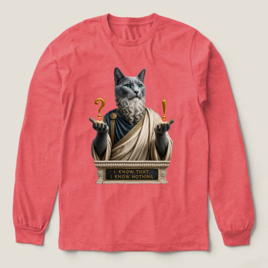 Russisch Blau Socrates Katze Tri-Blend Shirt (Design Vorderseite)