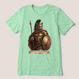 Russisch Blau Spartaner Katze Tri-Blend Shirt