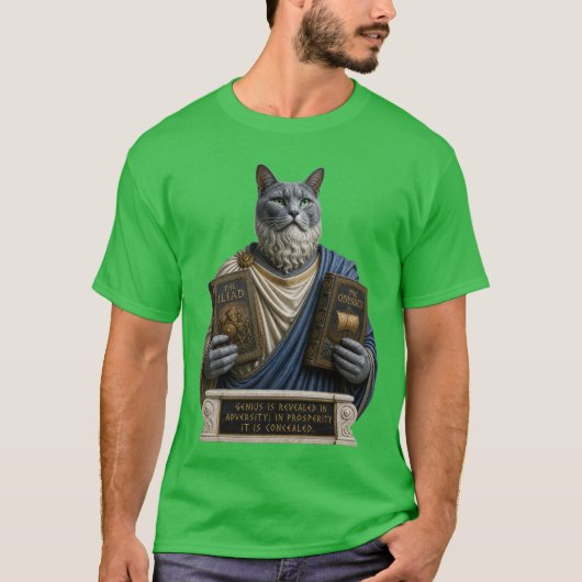 Russisch Blau Taubenkatze T-Shirt (Vorderseite)