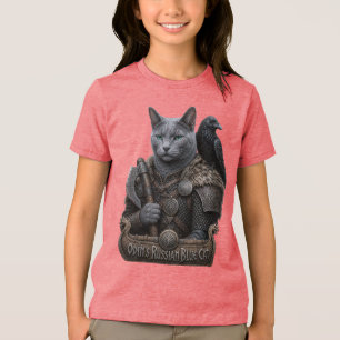 Russisch Blau Veteran Odins Katze Tri-Blend Shirt