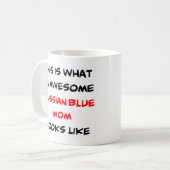 Russisch-blaue Mama, phantastisch Kaffeetasse (Vorderseite Links)