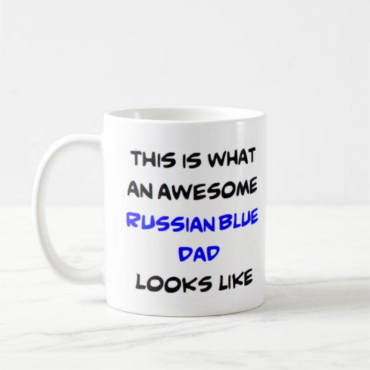 Russisch-blauer Papa, phantastisch Kaffeetasse (Links)