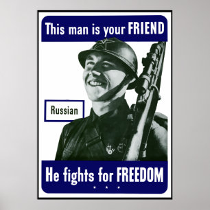 Russisch - dieser Mann ist dein Freund - Grenze Poster