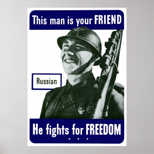 Russisch - dieser Mann ist dein Freund Poster (Vorne)
