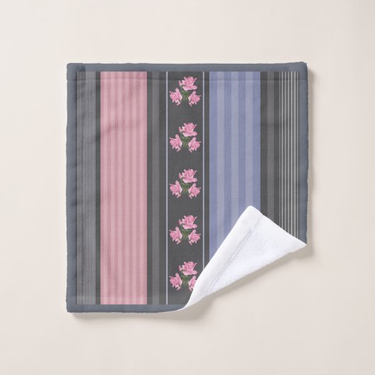 Russisch, gestreift, Patchwork Badhandtuch Set (Waschlappen)