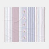 Russisch, gestreift, Patchwork Fleecedecke (Vorderseite (Horizontal))