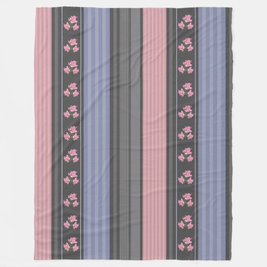 Russisch, gestreift, Patchwork Fleecedecke (Vorderseite)