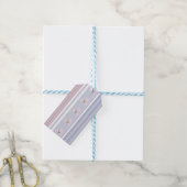 Russisch, gestreift, Patchwork Geschenkanhänger (Mit Garn)