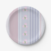 Russisch, gestreift, Patchwork Pappteller (Vorderseite)