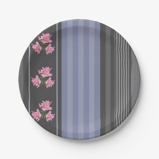 Russisch, gestreift, Patchwork Pappteller (Vorderseite)