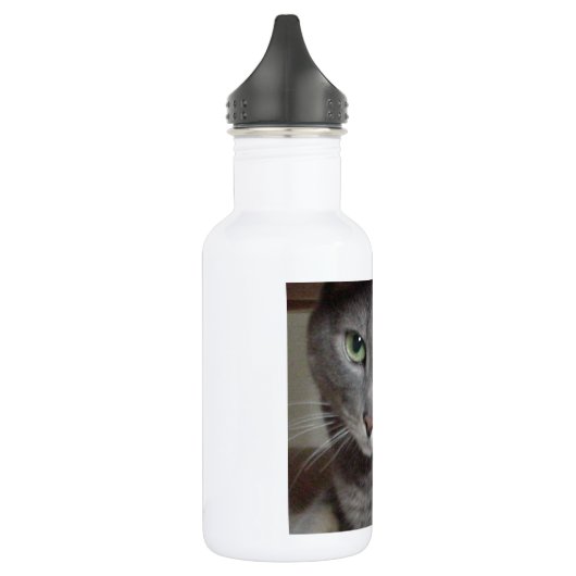 Russisch-graue Katze Edelstahlflasche (Links)