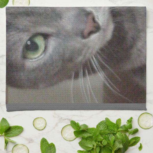 Russisch-graue Katze Handtuch (Gefaltet)